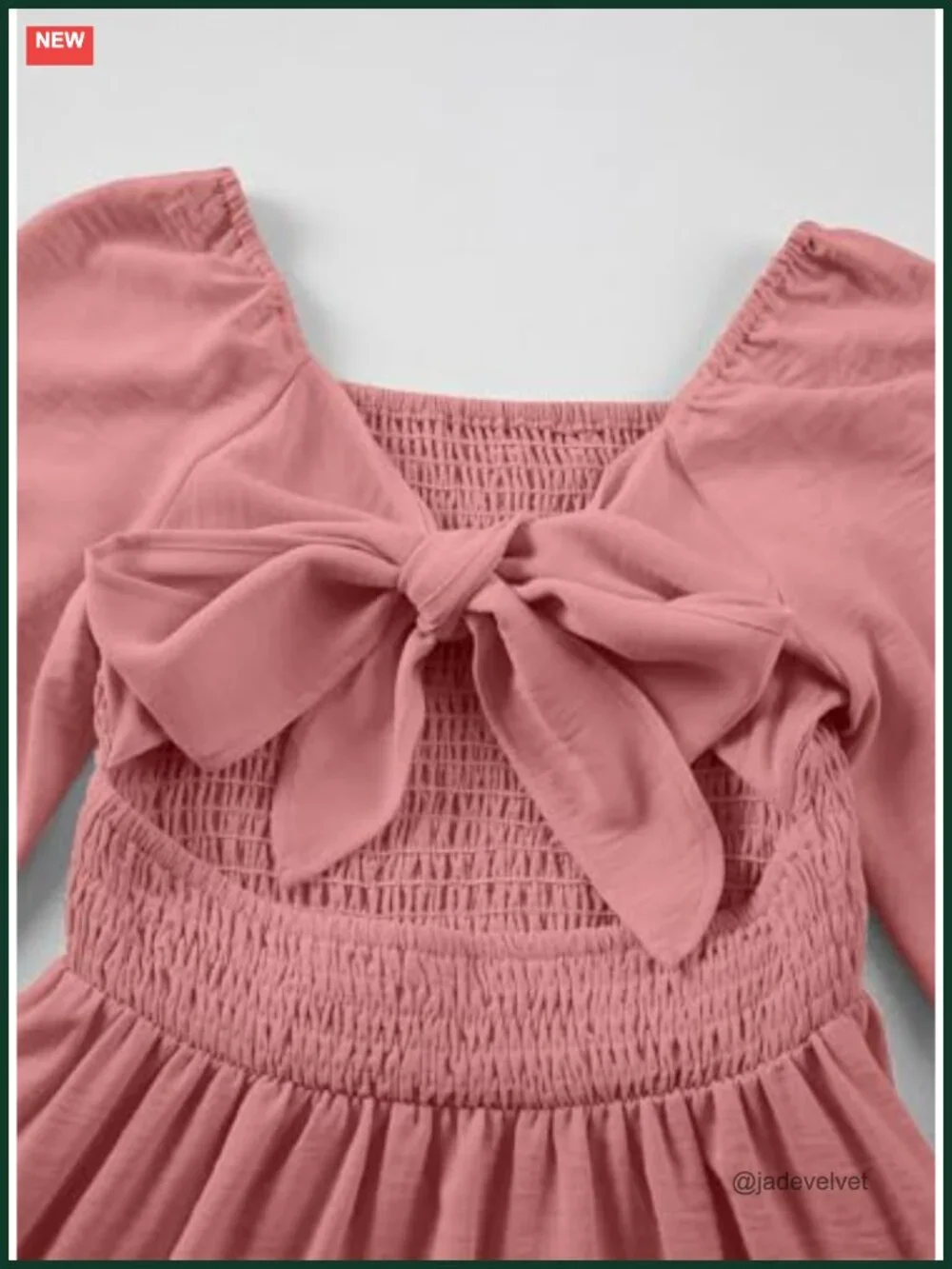 Girls Long Sleeve Tie Back Dress Fall Tween